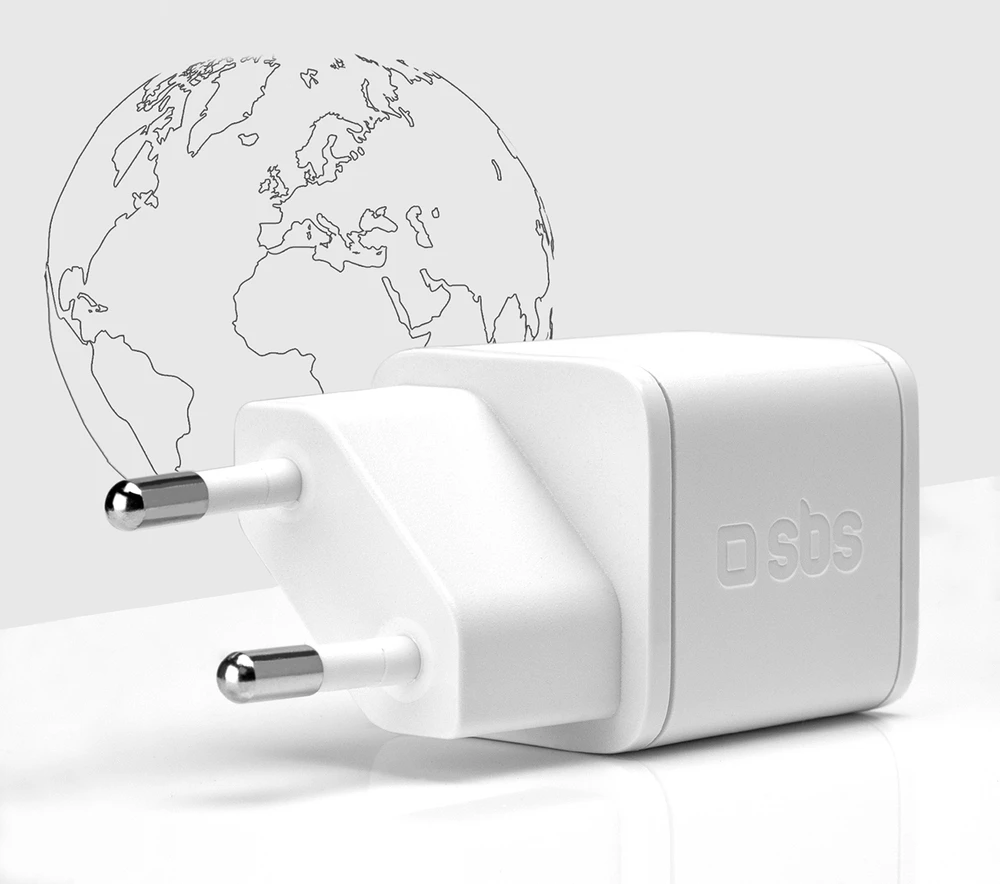 Kelioninis įkroviklis PD 20W Type C, 20W USB By SBS Baltas