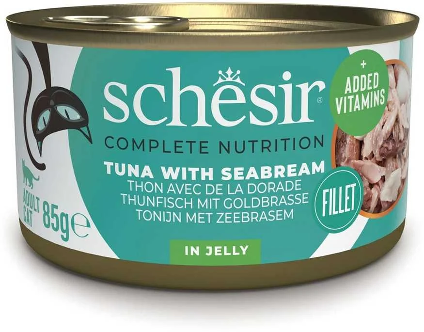SCHESIR želė Tunas su karšiais - šlapias kačių maistas - 85 g