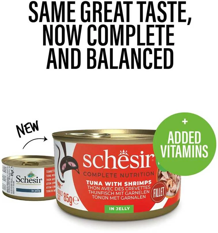 Agras Pet Foods Drėgnas Kačių Maistas - Schesir Želė Su Tunu Ir Krevetėmis