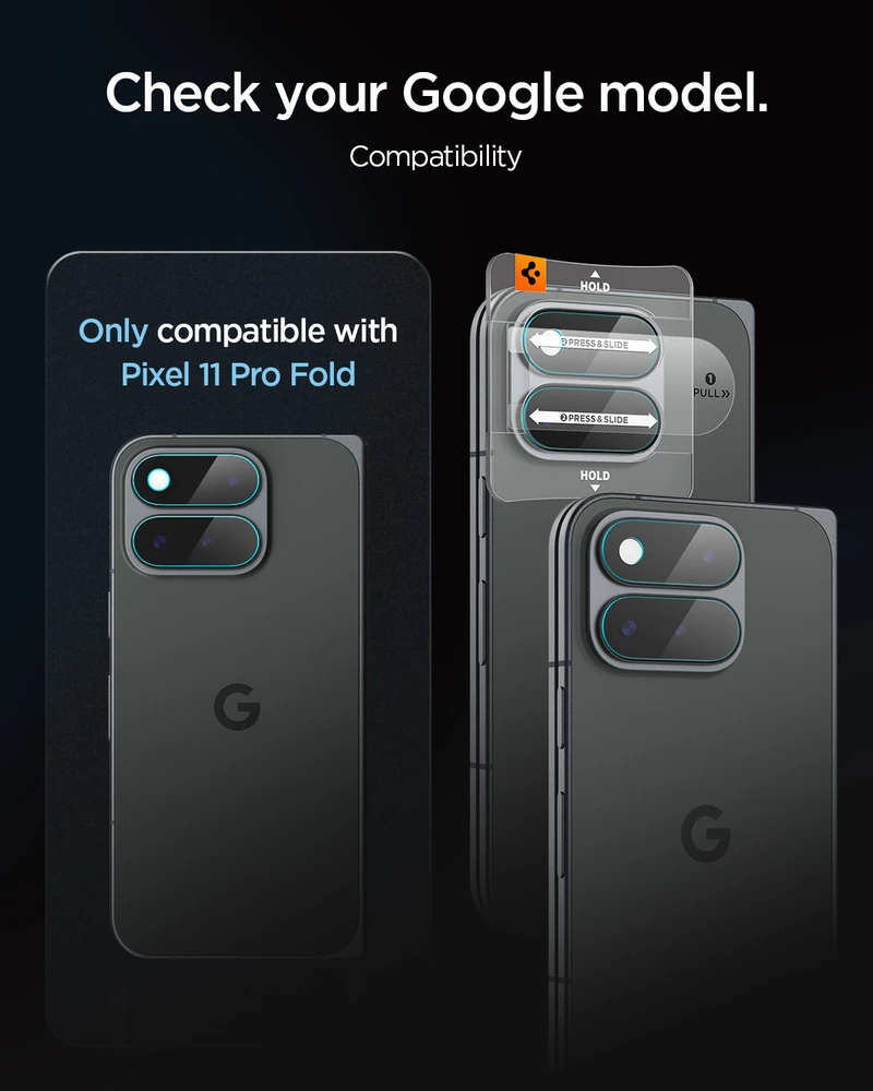 Spigen Glass tR EZ Fit Optik Pro 2 pakuotės, visiškai skaidrus – Google Pixel 11 Pro Fold