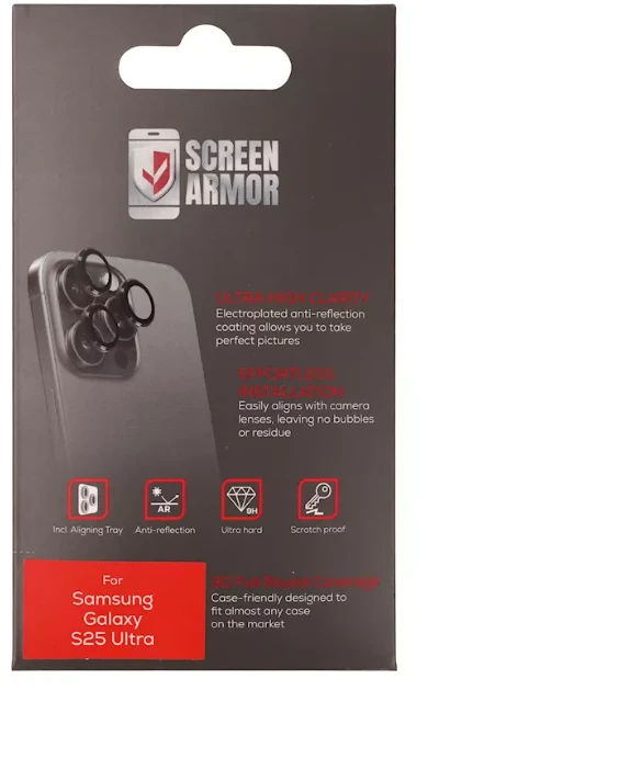 ScreenArmor Lens Defender Apsauginis Kameros Stiklas Apple iPhone 17
