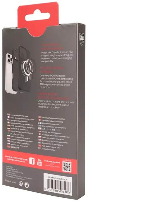 ScreenArmor MagArmor Dėklas iPhone 15 Pro Max, juodas