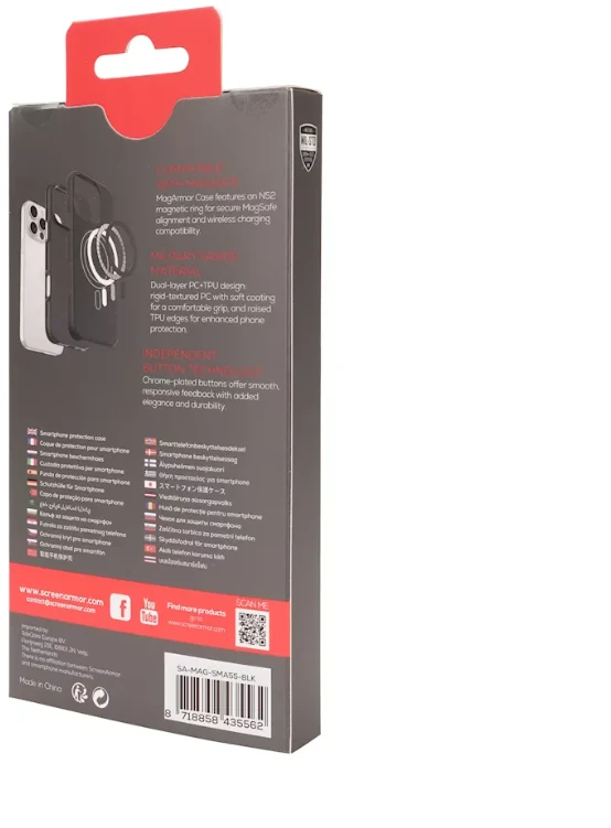 ScreenArmor MagArmor Case Apsauginis MagSafe Dėklas Samsung Galaxy A55 juodos spalvos