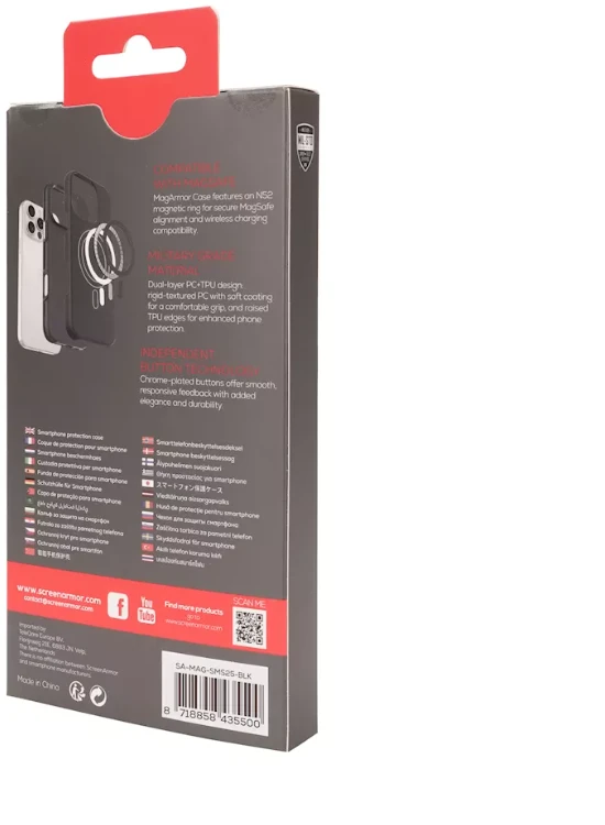 ScreenArmor MagArmor Dėklas Samsung S25/S24, juodas