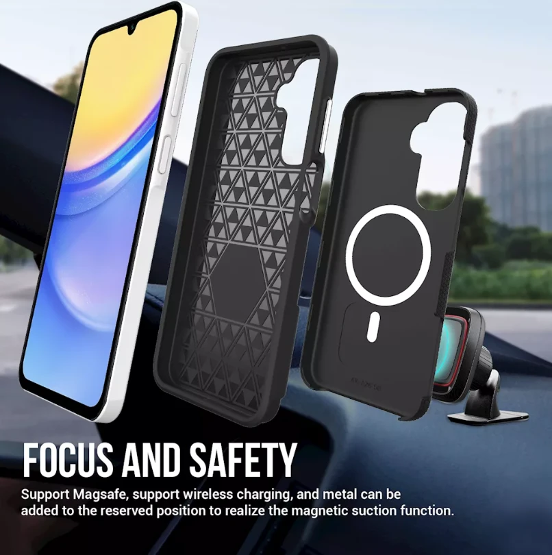 ScreenArmor MagArmor Case Apsauginis MagSafe Dėklas Samsung Galaxy A26/A16 juodos spalvos