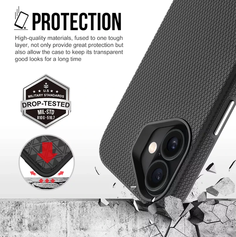ScreenArmor MagArmor Dėklas iPhone 16, juodas