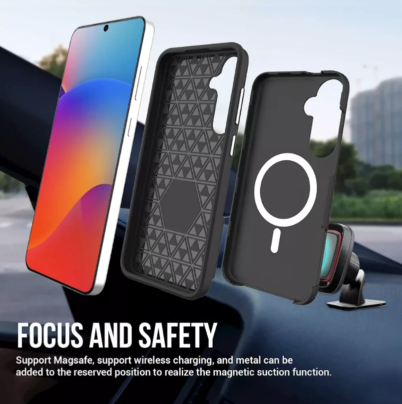 ScreenArmor MagArmor Dėklas Samsung S25/S24, juodas