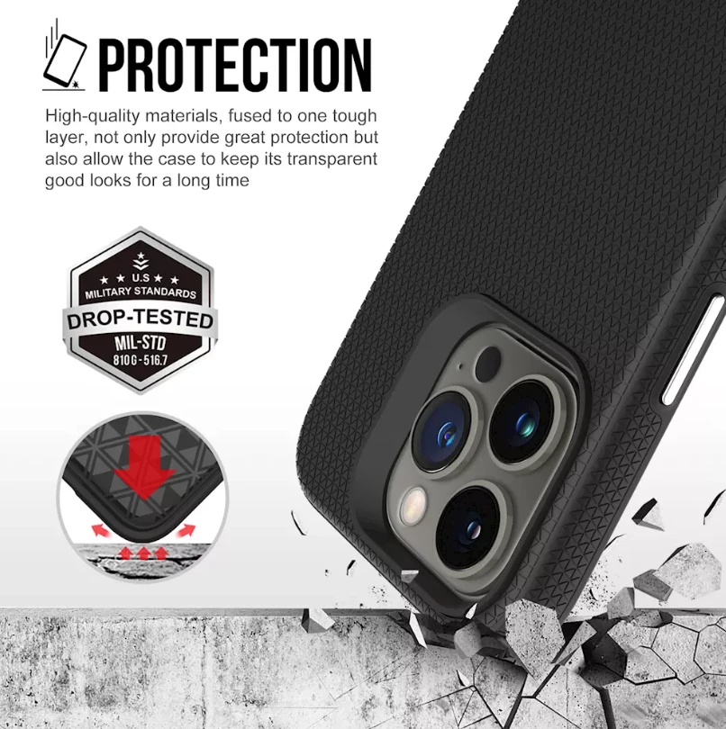 ScreenArmor MagArmor Dėklas iPhone 15 Pro, juodas