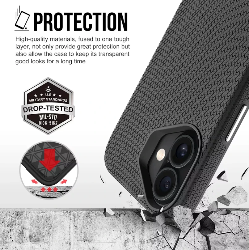 ScreenArmor MagArmor Dėklas iPhone 16 Plus, juodas