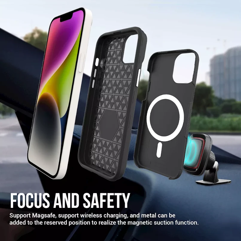 ScreenArmor MagArmor Dėklas iPhone 14/13, juodas