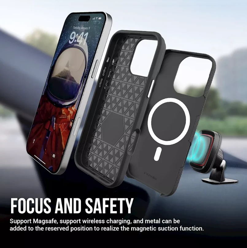 ScreenArmor MagArmor Dėklas iPhone 16 Pro Max, juodas