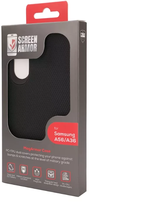 ScreenArmor MagArmor Dėklas Samsung A56/A36, juodas