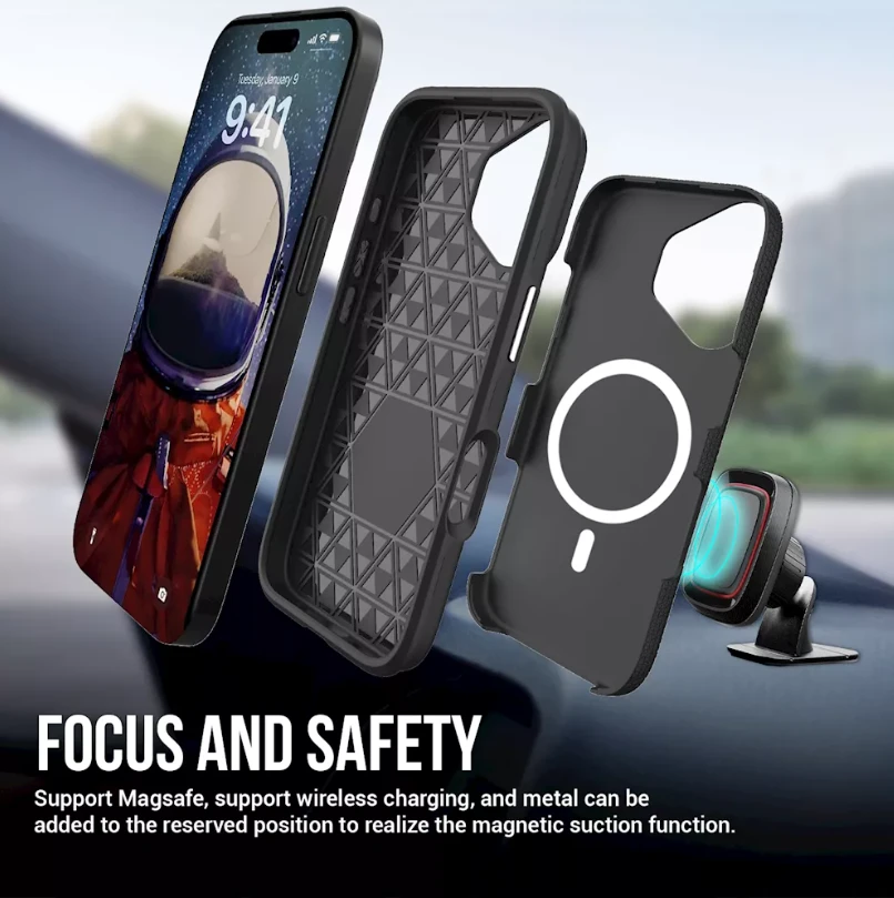 ScreenArmor MagArmor Dėklas iPhone 17, juodas