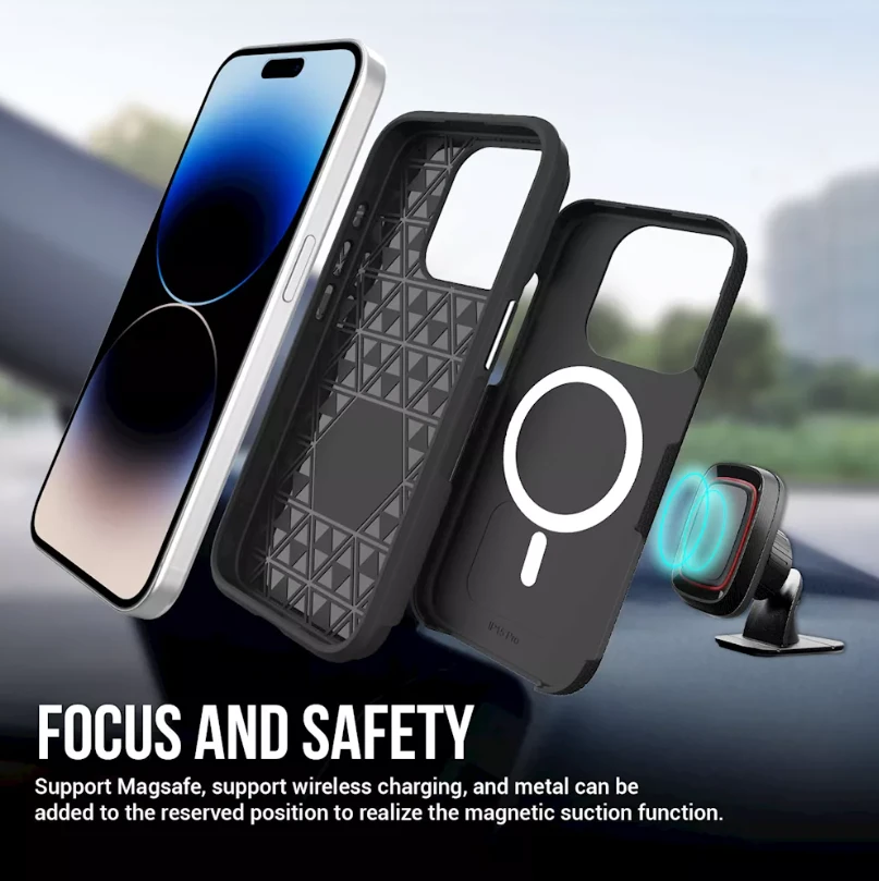 ScreenArmor MagArmor Dėklas iPhone 15 Pro Max, juodas