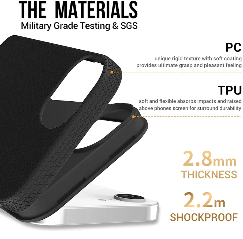 ScreenArmor MagArmor Dėklas iPhone 17e/16e, juodas