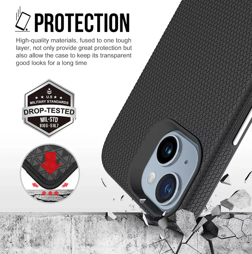 ScreenArmor MagArmor Dėklas iPhone 15, juodas