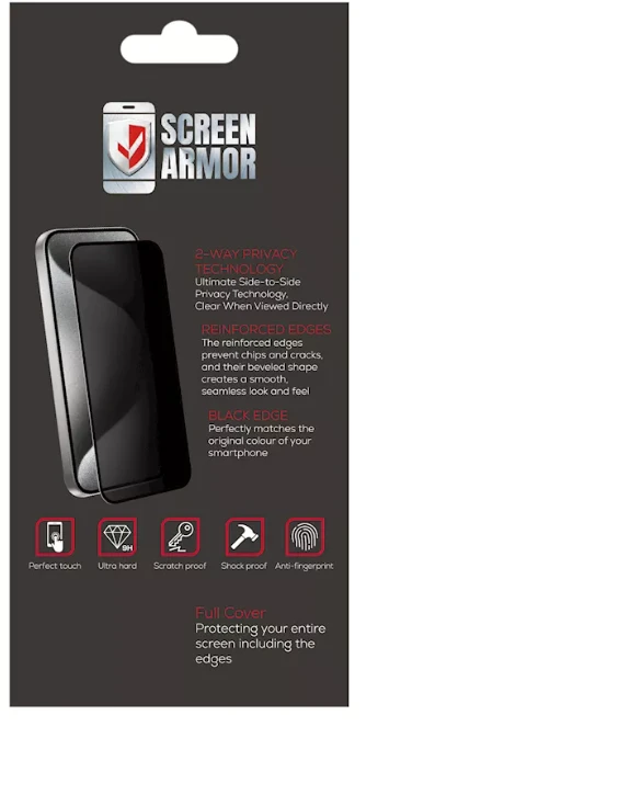 ScreenArmor Pilnai Dengiantis Privatumo Grūdintas Stiklas Apple iPhone Air