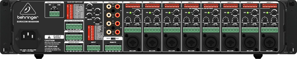 SDK Behringer MA6000M garso stiprintuvas Pasirodymai / scena Juoda