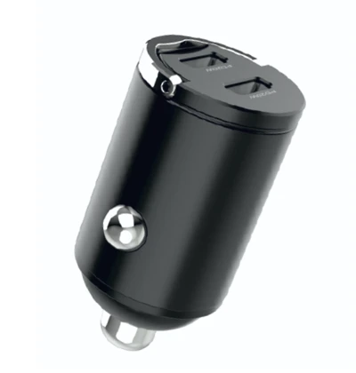 SEEK TOTI 40W Dual Type-C Port Car Fast Charger, Juodas