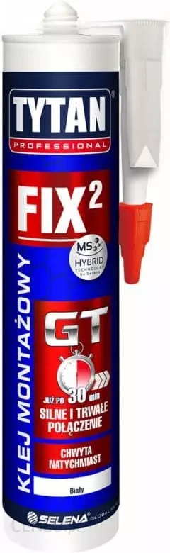 SELENA TYTAN MONTAVIMO KLIJAI BALTI FIX2 GT 290ml PROFESSIONAL