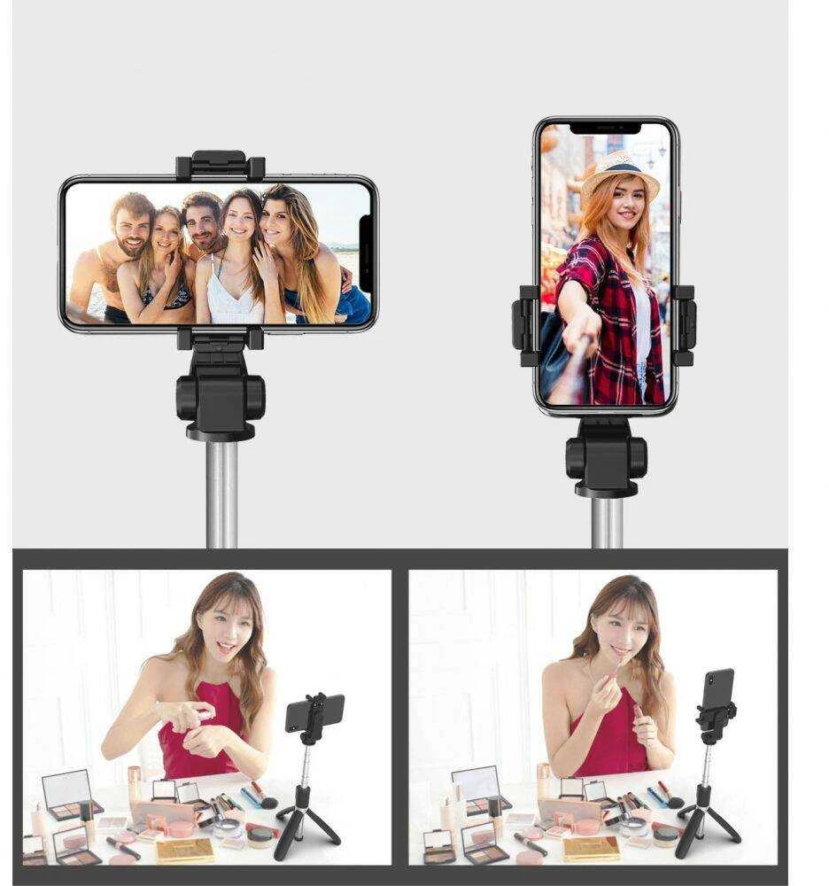 Selfie Stick / Tripod Bluetooth Multifunction Photo Stick Tech-Protect L02S juodos spalvos