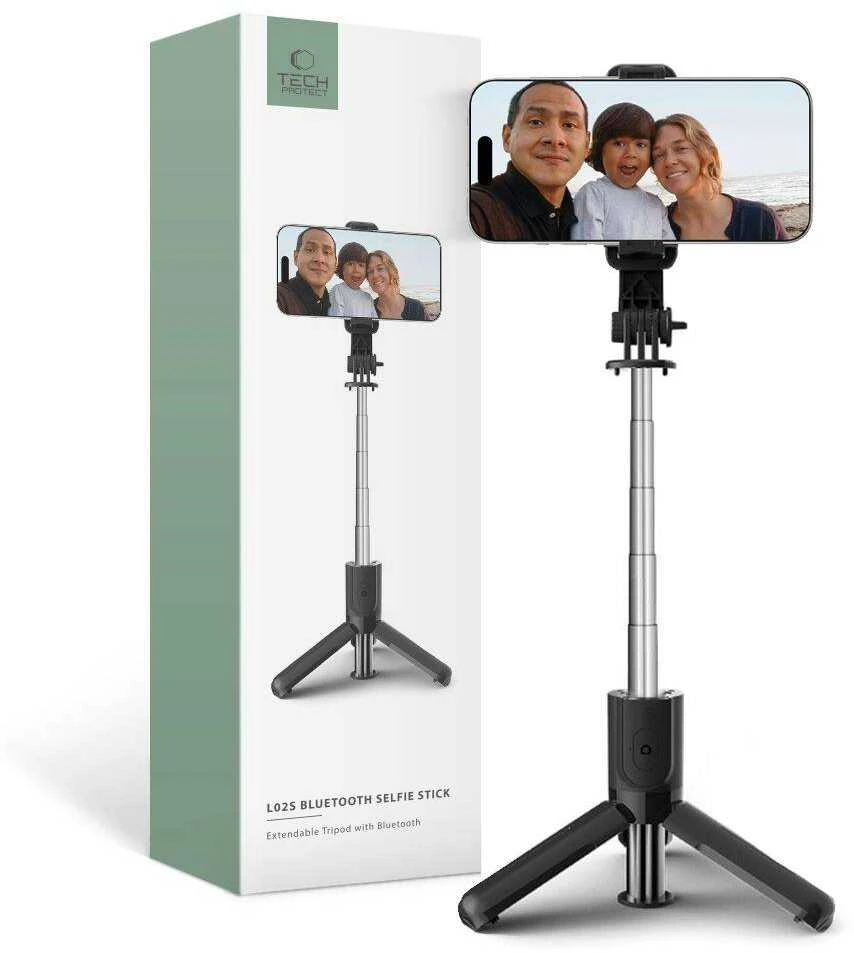 Selfie Stick / Tripod Bluetooth Multifunction Photo Stick Tech-Protect L02S juodos spalvos