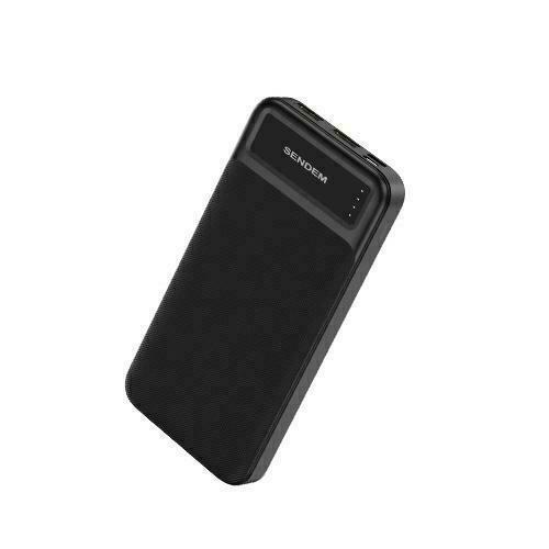 SENDEM PK91 išorinė baterija 10000 mAh | 2.4A | LED | Juoda