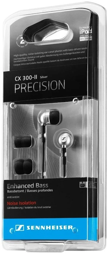 Sennheiser CX 300-II Precision ausinės į ausis sidabro spalvos