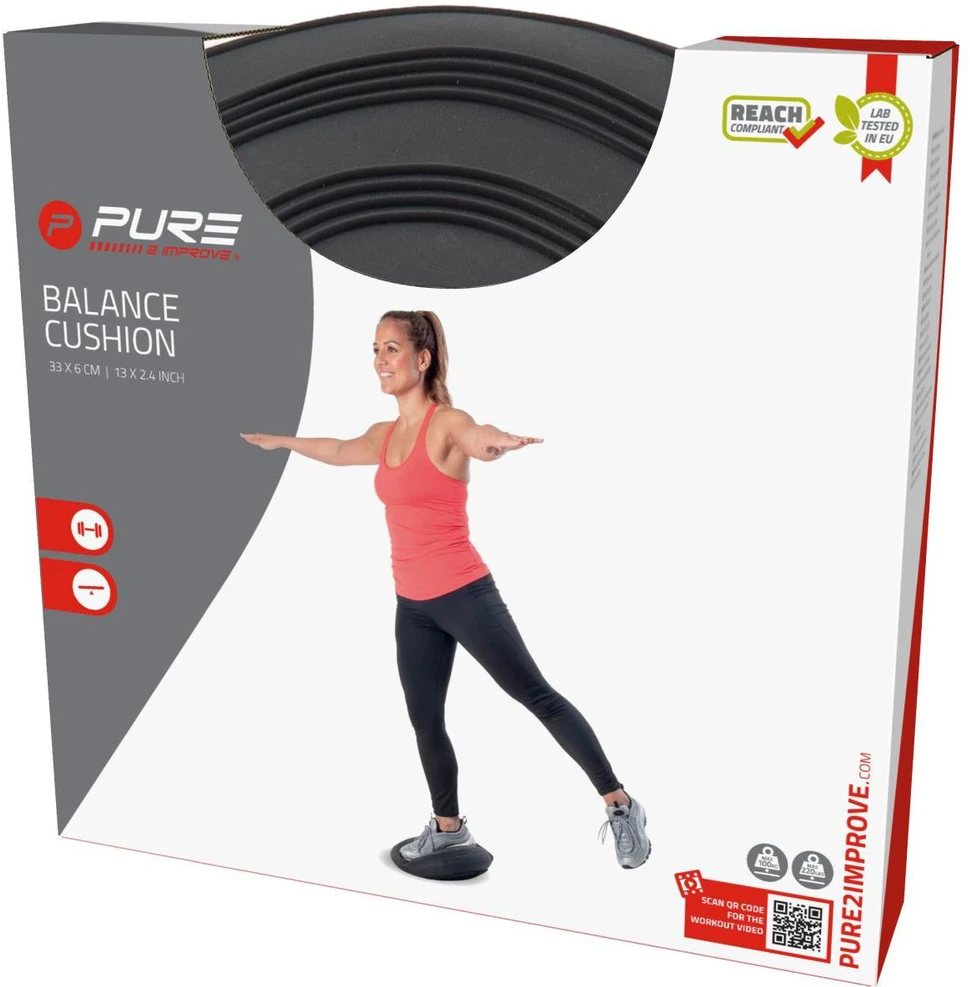Pure2Improve | Balance Cushion 33 x 6 cm | Juodas
