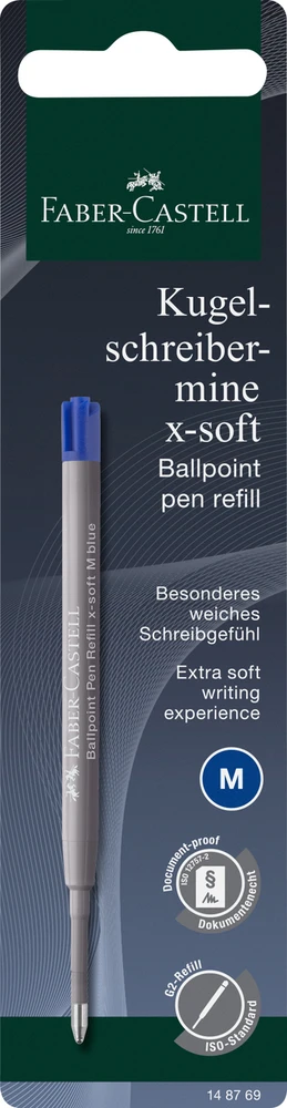 Šerdelė Faber-Castell x-soft, M BC, mėlynos spalvos