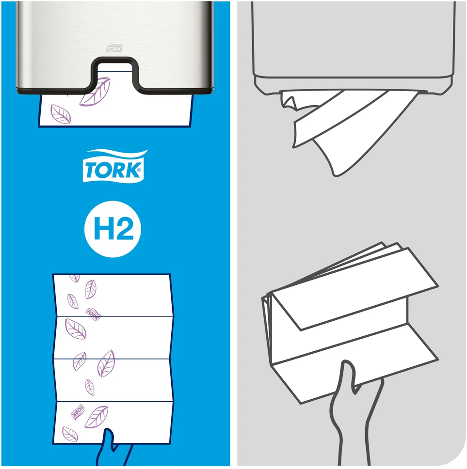 Servetėlės Tork Multifold Premium Extra Soft H2 (100297), 2 sluoksniai, baltos spalvos, 100 lapelių