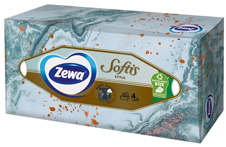 Servetėlės Zewa Softis Box, 80 vnt
