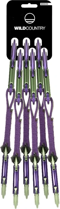 SES Wild Country 40-0000002003-5823-1 Laipiojimo karabinas su savaime užsirakinančiu mechanizmu, žalias, violetinis, 6 vnt.