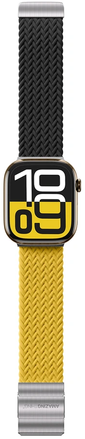 Set of 2 AmazingThing Blend Band for Watch 45/46/49mm – Geltona-juodos spalvos/juodos spalvos
