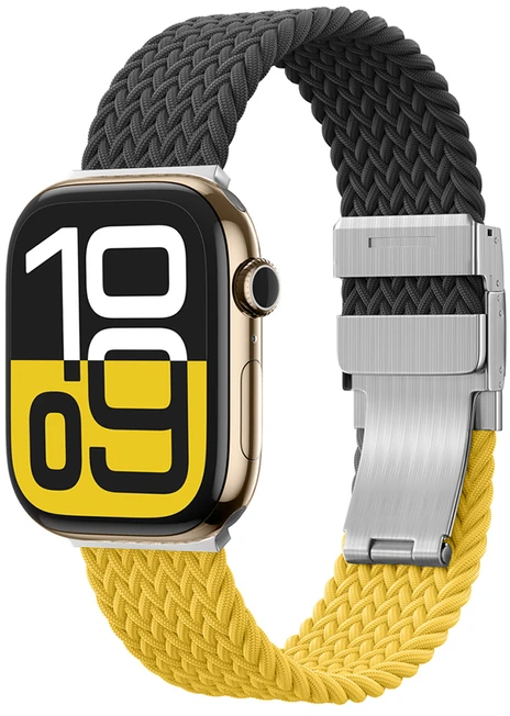 Set of 2 AmazingThing Blend Band for Watch 45/46/49mm – Geltona-juodos spalvos/juodos spalvos