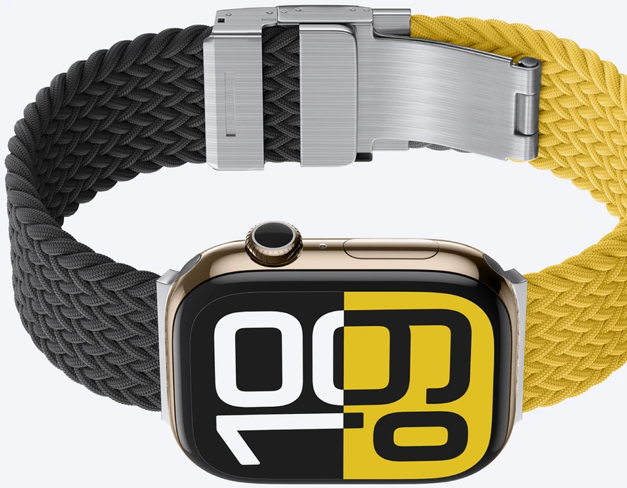 Set of 2 AmazingThing Blend Band for Watch 45/46/49mm – Geltona-juodos spalvos/juodos spalvos