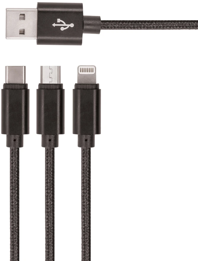 Setty 3in1 micro-USB+8PIN+type-C laidas