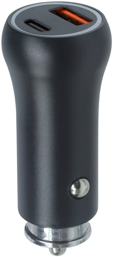 Setty automobilinis įkroviklis USB-A + USB-C 20W CC-AC-201 juodas