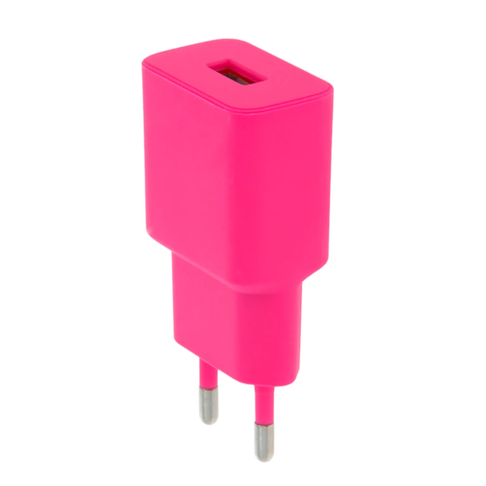 TelForceone Setty įkroviklis 1x USB 2,4A LSIM-A-126 rožinės spalvos