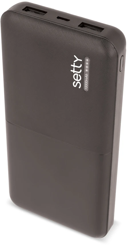 Setty išorinė baterija 10000 mAh SPB-10 juoda