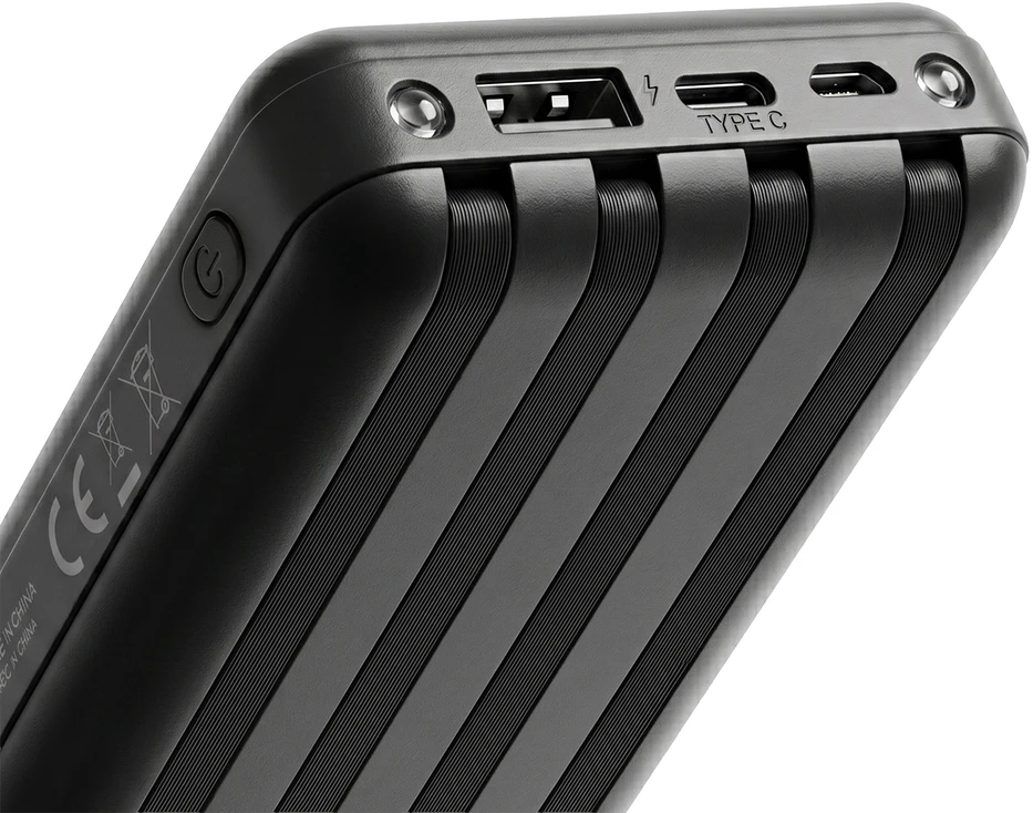 TelForceone "Setty" saulės energijos bankas SLR-100 10000 mAh, juodas
