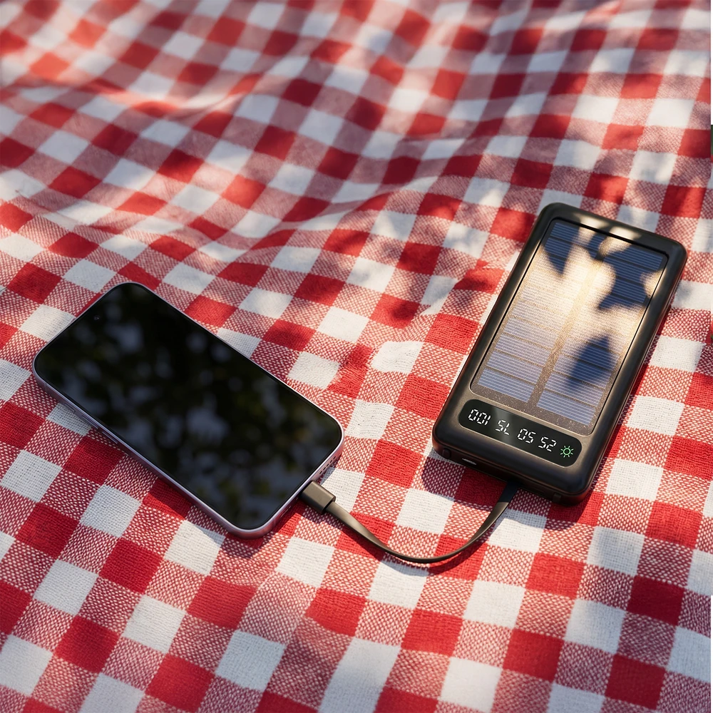 Setty saulės energijos išorinė baterija SLR-120 20000 mAh juoda