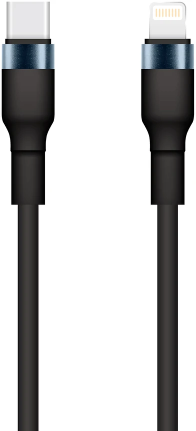 TelForceone "Setty" USB-C - "Lightning" kabelis 1 m 3A KSC-L-131 juodas
