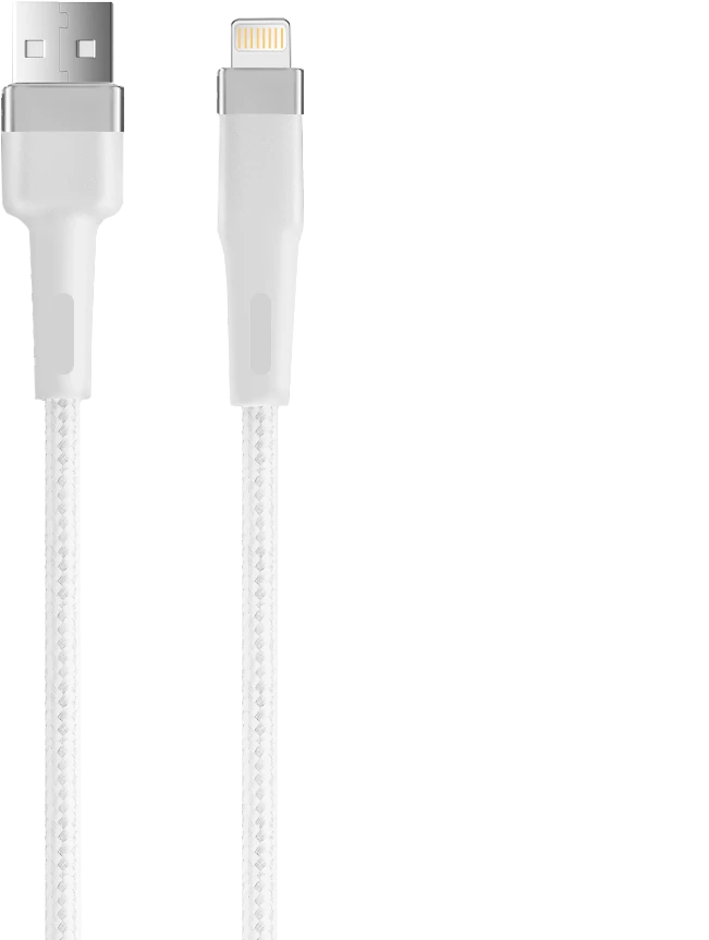 "Setty" USB - "Lightning" kabelis 1,2 m 2A KNA-L-1.220 baltas