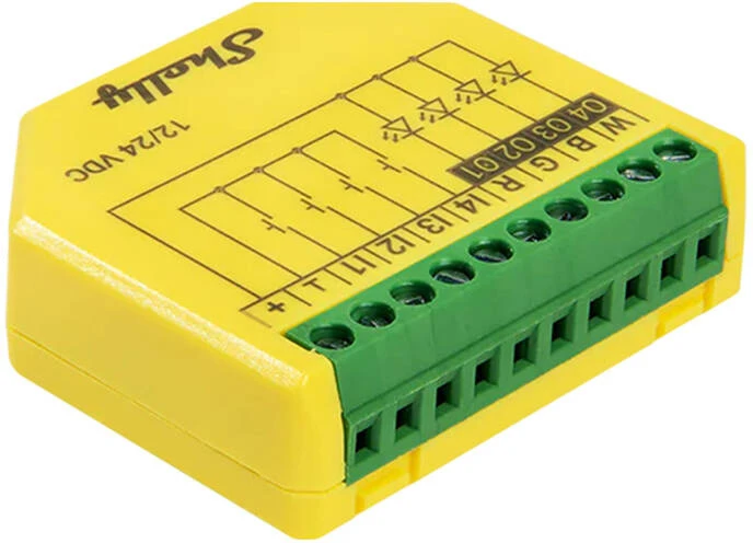 Shelly Plus RGBW PM LED juostos valdiklis (Wifi, Bluetooth)