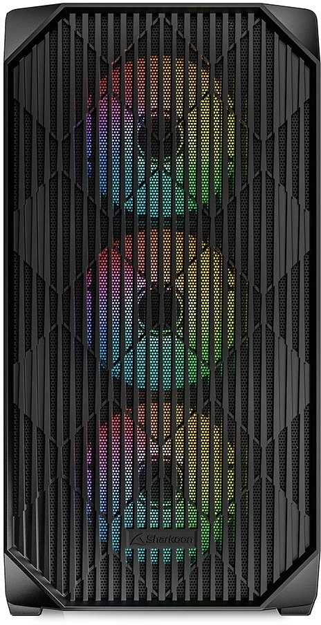 Sharkoon MK3 RGB, Tower tipo korpusas - juodas, grūdintas stiklas