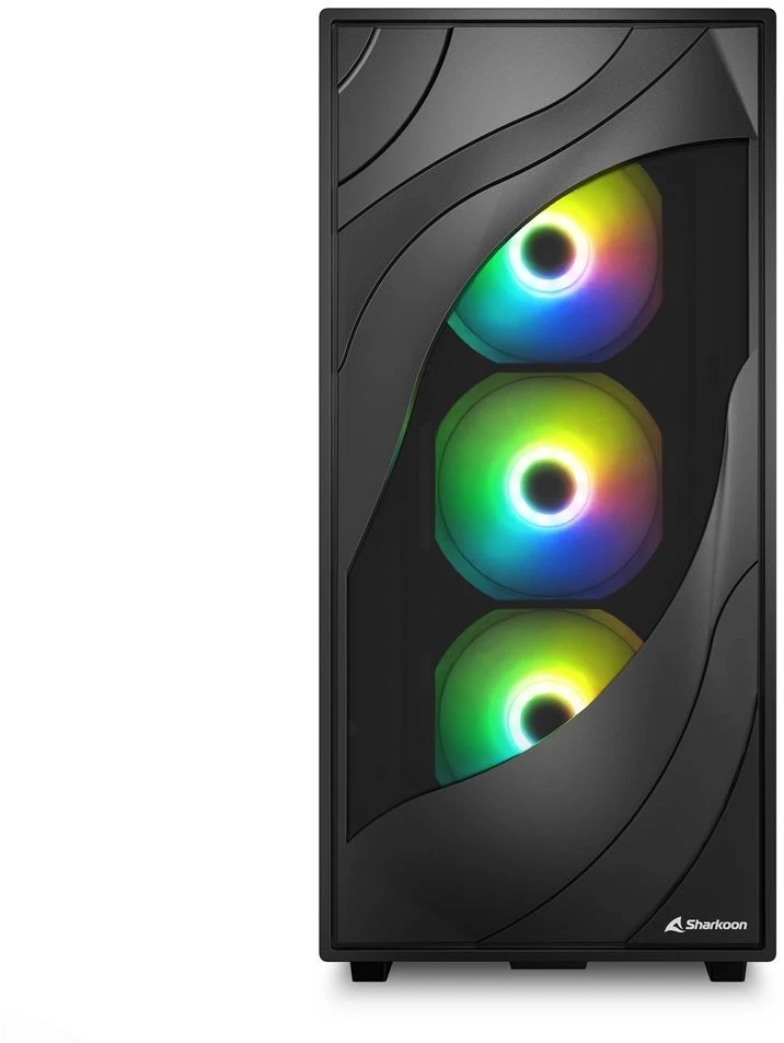 Sharkoon Rebel C80G RGB ATX 1xGlas Juodas