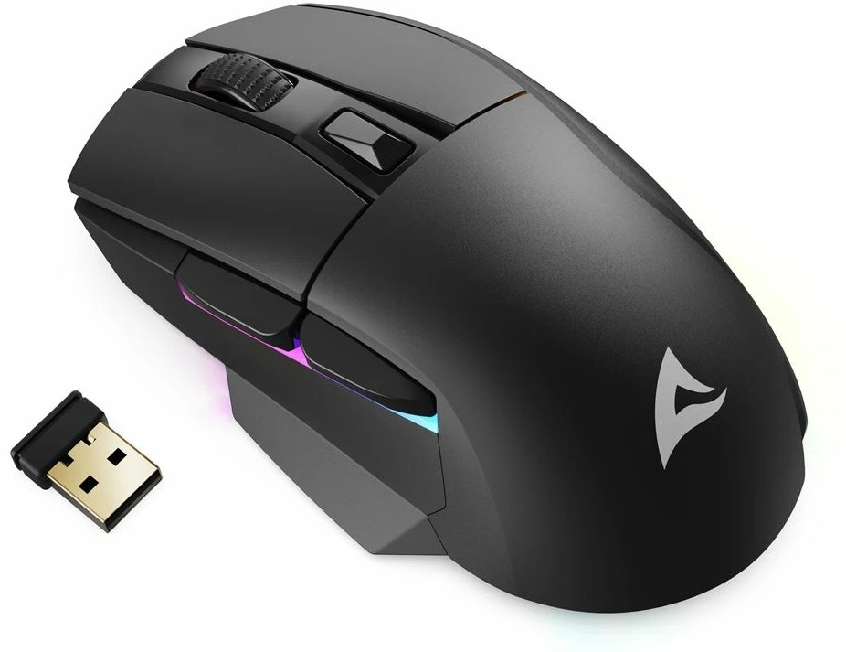 Sharkoon Pelė Shark SGM50W Optisch 6 mygtukai 6.400 DPI schw