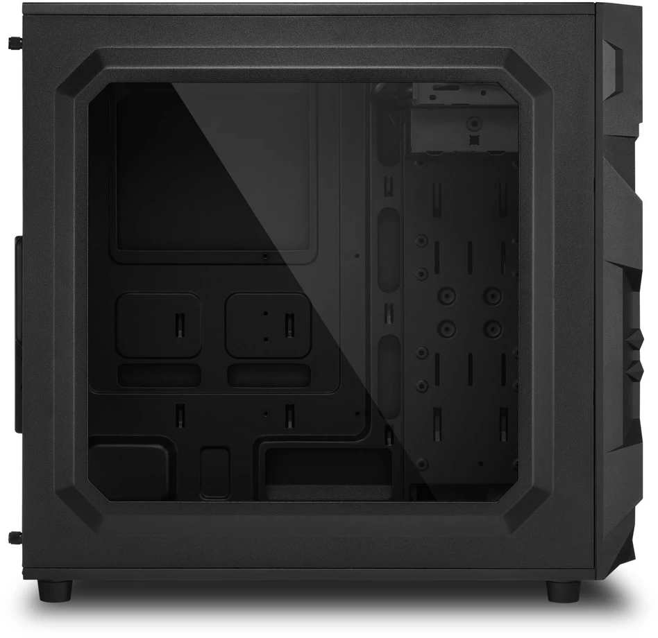 Sharkoon VG7-W RGB, Tower korpusas - juodas, šoninė panelė pagaminta iš akrilo