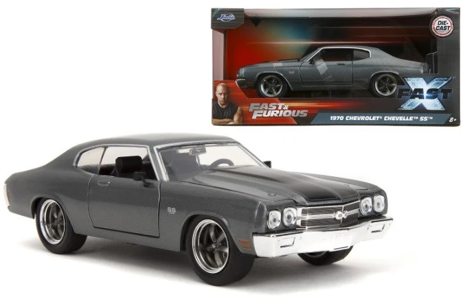 SIB Automobilio modelis 1970 Chevrolet Chevelle SS Jada, pilkas